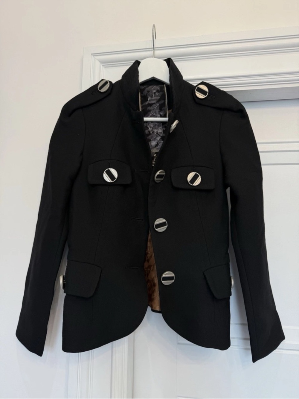 L.A.M.B. GWEN STEFANI WOOL BLAZER RARE STYLE 2007 SIZE 2 FLAWLESS $450 RETAIL - Picture 9 of 12